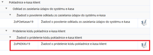 Vyberte formulár, ktorý je na našom obrázku označený červeným rámčekom. Zdroj: www.financnasprava.sk
